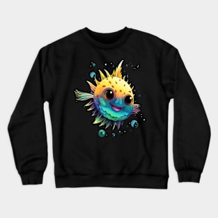 Puffer Fish Happiness Crewneck Sweatshirt